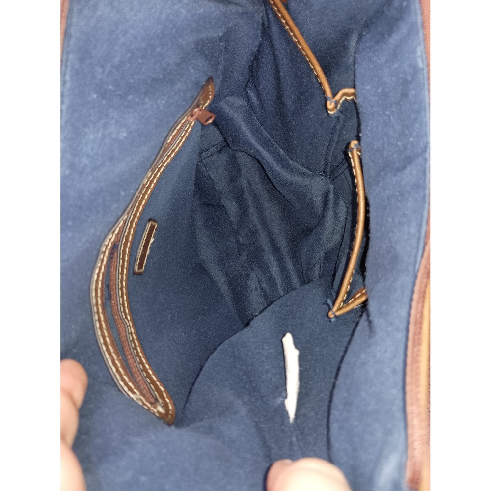 Chaps ralph lauren Shoulder Bag Blue Small Purse Shoulder Bag brown Faux Leather - Picture 8 of 9